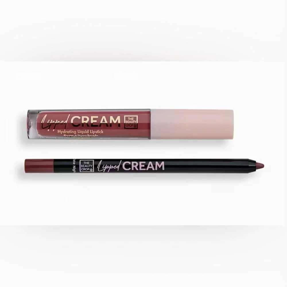 THE BEAUTY CROP Lipped Cream Lip Kit in Date Night, Liquid Lipstick & Lip Liner